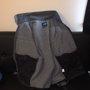 grey north face jacket